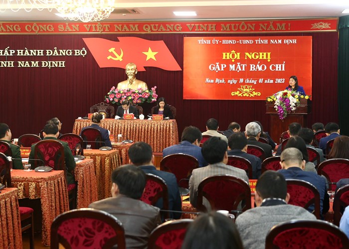 Nam  Định: Hội  nghị gặp mặt các cơ quan báo chí nhân dịp Tết Nguyên đán Quý Mão - Anh 4