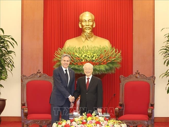 Tổng Bí thư Nguyễn Phú Trọng tiếp Ngoại trưởng Hoa Kỳ Antony Blinken - Anh 1