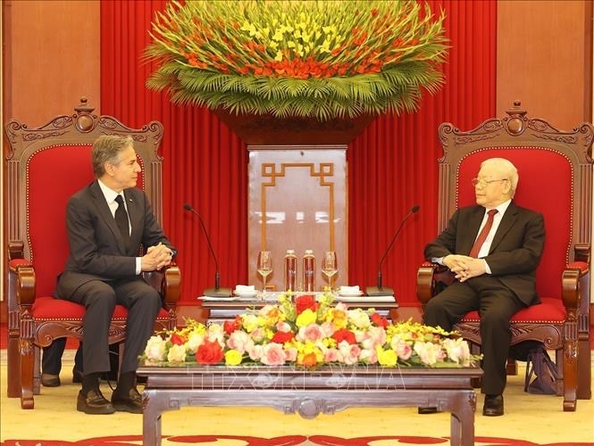Tổng Bí thư Nguyễn Phú Trọng tiếp Ngoại trưởng Hoa Kỳ Antony Blinken - Anh 2