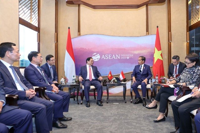 Thủ tướng Phạm Minh Chính gặp Tổng thống Indonesia Joko Widodo - Anh 2