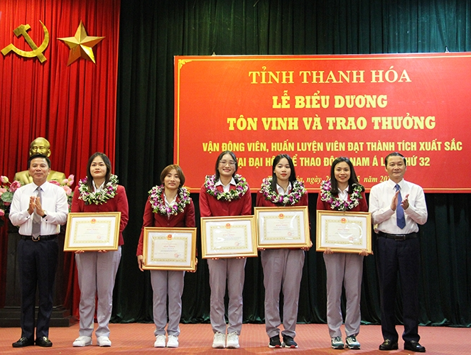 Thanh Hoá tuyên dương, khen thưởng VĐV, HLV đạt thành tích xuất sắc tại SEA Games 32 - Anh 1