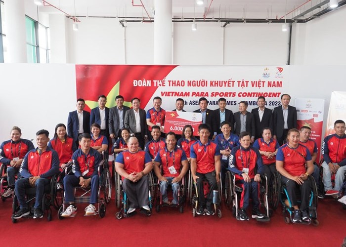 Tiếp tục hỗ trợ đoàn thể thao người khuyết tật tham dự ASEAN Para Games 12 - Anh 1