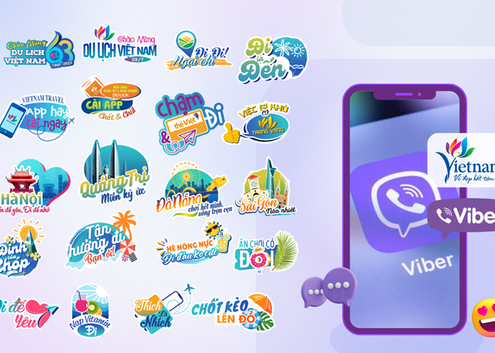 Chào mừng 63 năm thành lập ngành Du lịch Việt Nam: Ra mắt bộ sticker trên kênh Viber Tổng cục Du lịch - Anh 1