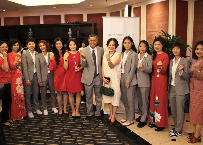 Động viên đội tuyển bóng đá nữ Việt Nam trước khi lên đường tham dự Vòng chung kết World Cup nữ 2023 - Anh 6