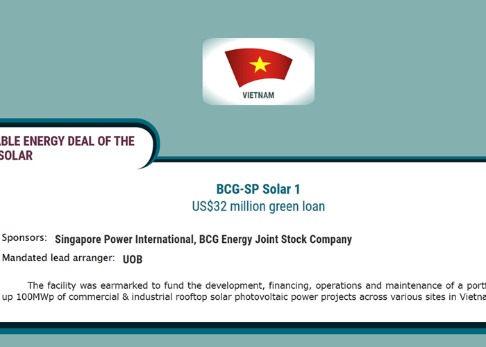 The Asset vinh danh thương vụ giải ngân 31,5 triệu USD cho BCG – SP Solar 1 - Anh 1