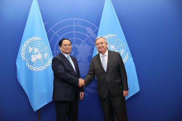 Thủ tướng Phạm Minh Chính gặp Tổng Thư ký Liên Hợp Quốc - Anh 1