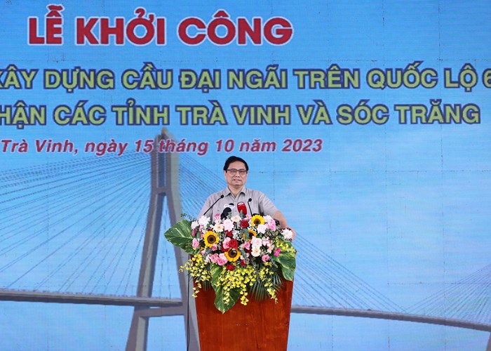 Thủ tướng dự lễ khởi công cầu Đại Ngãi bắc qua sông Hậu - Anh 1
