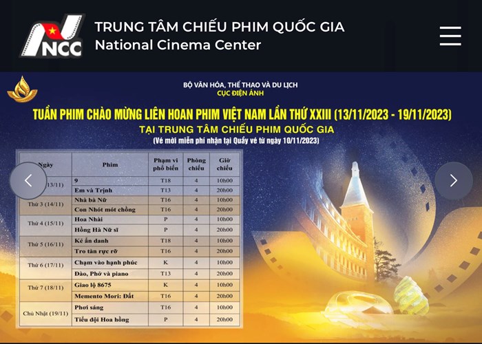 Hà Nội, Đà Nẵng: Tuần phim miễn phí chào mừng LHP Việt Nam XXIII bắt đầu từ 13.11 - Anh 1