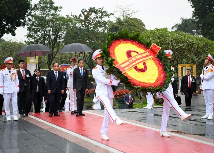 Chủ tịch nước Võ Văn Thưởng chủ trì lễ đón Tổng thống Indonesia Joko Widodo - Anh 3