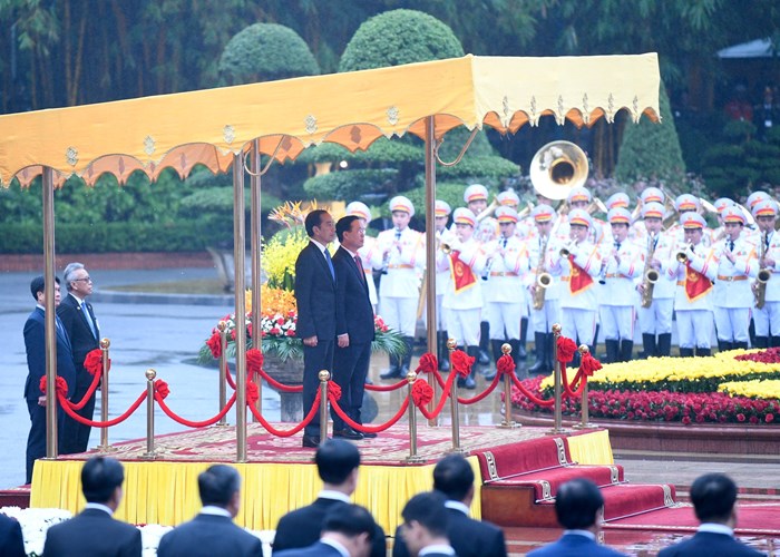 Chủ tịch nước Võ Văn Thưởng chủ trì lễ đón Tổng thống Indonesia Joko Widodo - Anh 2