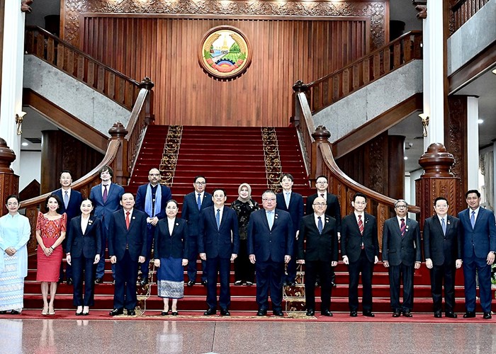 Thủ tướng Lào tiếp xã giao các Bộ trưởng Du lịch ASEAN dự ATF 2024 - Anh 3