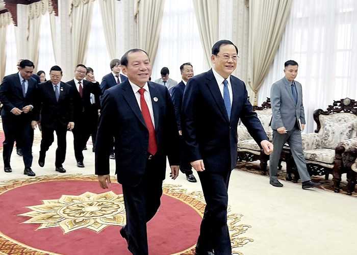 Thủ tướng Lào tiếp xã giao các Bộ trưởng Du lịch ASEAN dự ATF 2024 - Anh 1