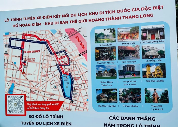 Xe điện kết nối Hồ Hoàn Kiếm – Hoàng thành Thăng Long - Anh 7