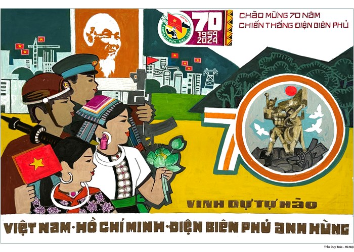 Phát hành bộ tranh cổ động tuyên truyền kỷ niệm 70 năm Ngày Chiến thắng Điện Biên Phủ - Anh 11