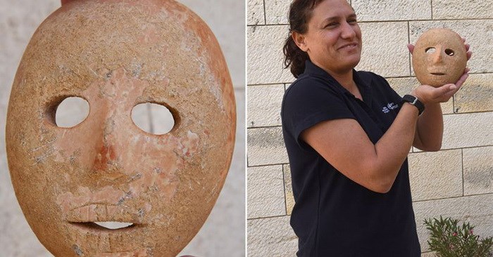 Tìm thấy mặt nạ đá 9.000 năm tuổi ở Israel - Anh 1
