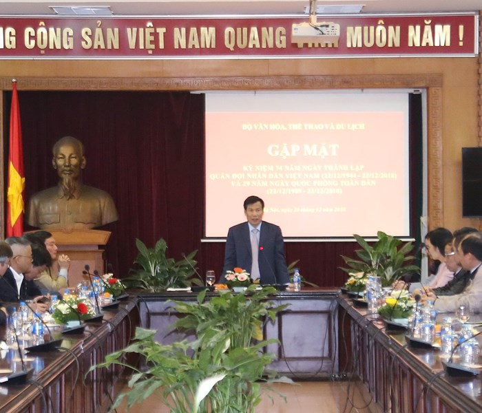 Bộ trưởng Nguyễn Ngọc Thiện gặp mặt Hội Cựu chiến binh Bộ VHTTDL - Anh 1