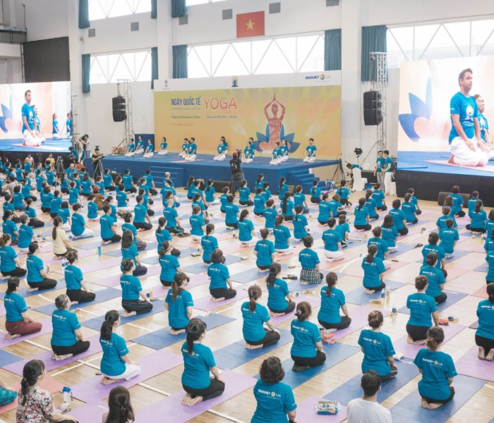 TP.HCM: Hơn 700 người tham gia đồng diễn yoga - Anh 1