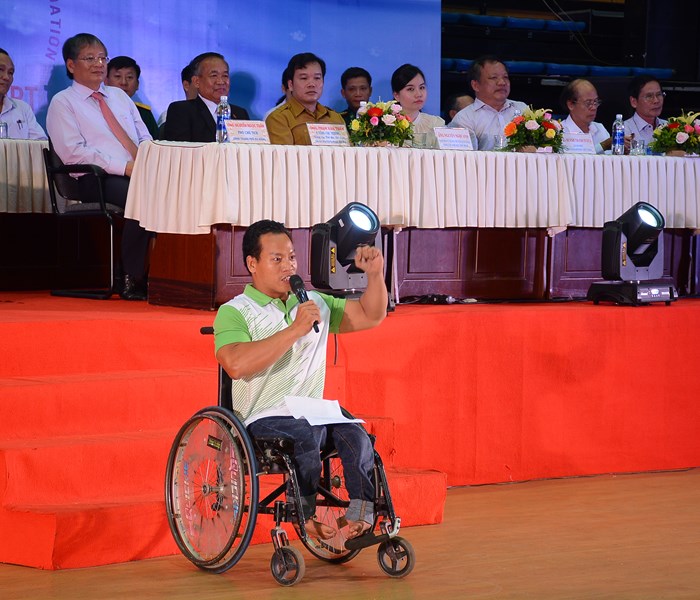 Khai mạc Hội thi Thể thao Người khuyết tật toàn quốc lần thứ IV (2018): Hơn 1.300 VĐV tham gia tranh tài 7 môn thi - Anh 1