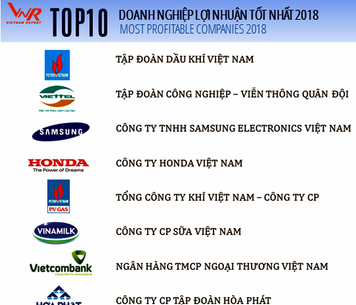 PVN đứng đầu, PV GAS đứng thứ 5 trong Top 500 doanh nghiệp lợi nhuận tốt nhất Việt Nam 2018 - Anh 1