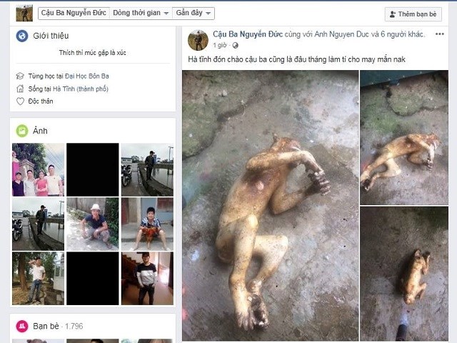 Hà Tĩnh: Lại giết khỉ rồi ngang nhiên đăng ảnh lên Facebook - Anh 1