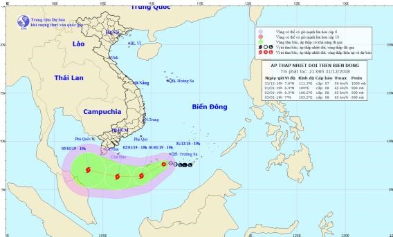 Thời tiết đêm 31 và 01.01.2019: Hà Nội rét hại, nhiệt độ thấp nhất 8 độ C, xuất hiện áp thấp nhiệt đới trên Biển Đông - Anh 2