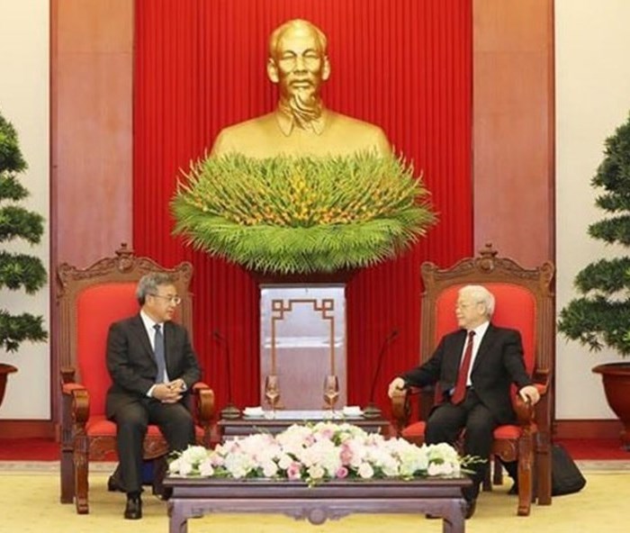 Tổng Bí thư Nguyễn Phú Trọng tiếp Phó Thủ tướng Quốc vụ viện Trung Quốc - Anh 1
