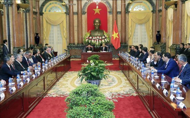 Chủ tịch nước Trần Đại Quang tiếp các Trưởng đoàn dự Đại hội ASOSAI lần thứ 14 - Anh 1