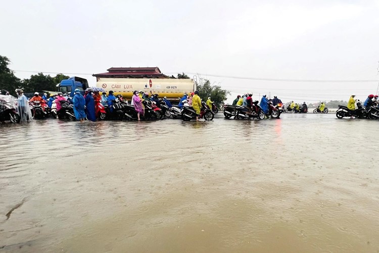 Quảng Nam: Lũ trên các sông Vu Gia, Thu Bồn và Tam Kỳ đang lên, sơ tán 112 hộ dân - Anh 3