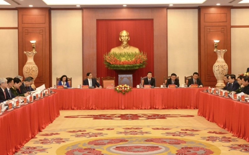 Tổng Bí thư Nguyễn Phú Trọng chủ trì họp Tiểu ban Văn kiện Đại hội XIV của Đảng - Anh 2