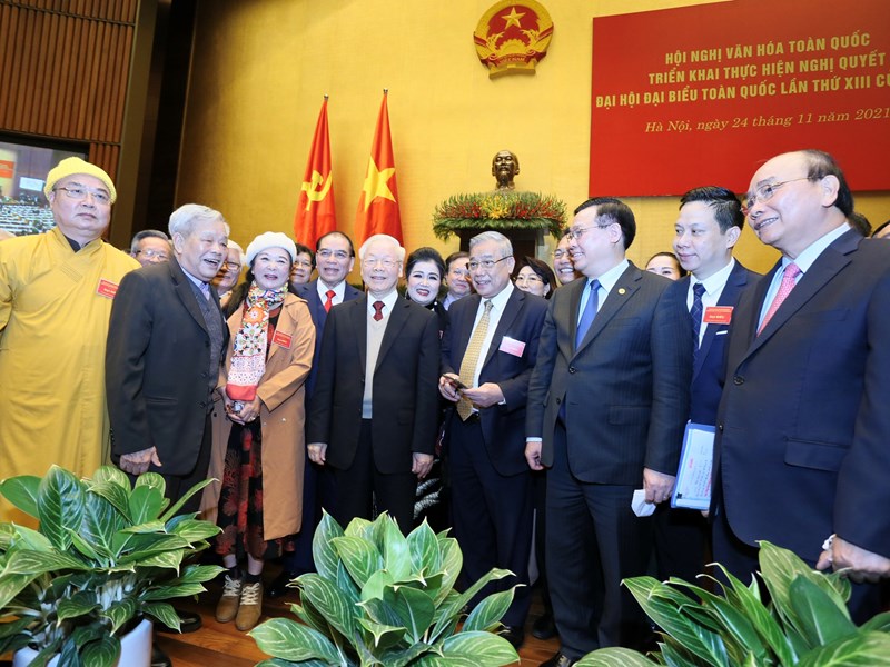 Tổng Bí thư Nguyễn Phú Trọng: Phát huy cao độ những giá trị văn hoá, sức mạnh và tinh thần cống hiến của  người Việt Nam - Anh 9