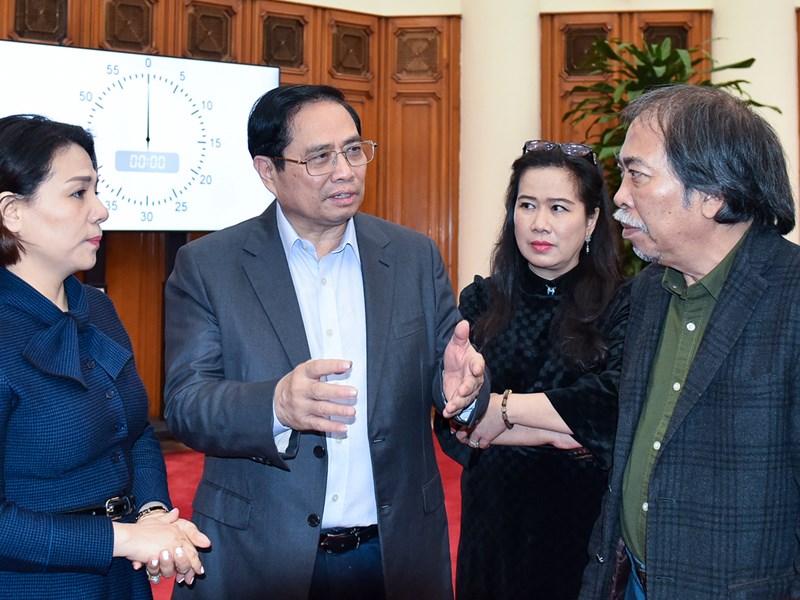 Thủ tướng Phạm Minh Chính làm việc với lãnh đạo Liên hiệp các Hội Văn học nghệ thuật Việt Nam - Anh 4