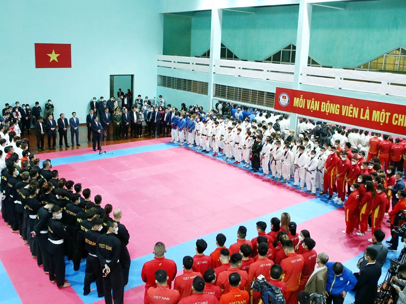 Thủ tướng động viên Đoàn thể thao Việt Nam và kiểm tra công tác chuẩn bị SEA Games 31: Thi đấu hết mình là thành tích lớn nhất - Anh 8