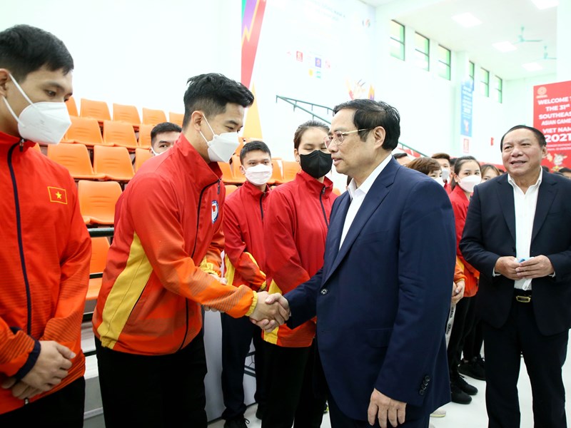 Thủ tướng động viên Đoàn thể thao Việt Nam và kiểm tra công tác chuẩn bị SEA Games 31: Thi đấu hết mình là thành tích lớn nhất - Anh 10