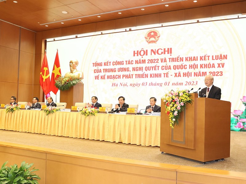 Toàn văn phát biểu của Tổng Bí thư Nguyễn Phú Trọng tại Hội nghị trực tuyến cuối năm của Chính phủ với lãnh đạo các tỉnh, thành phố trực thuộc Trung ương - Anh 2