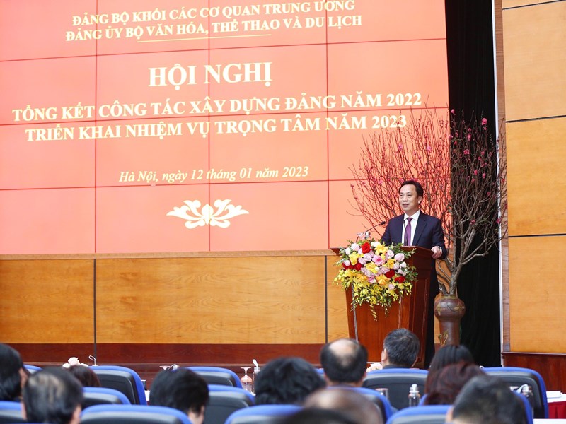 Bộ trưởng Nguyễn Văn Hùng: Cần làm tốt công tác tổ chức, phát huy vai trò gương mẫu của cán bộ, đảng viên - Anh 3
