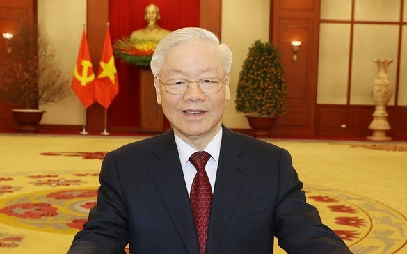 Tổng Bí thư Nguyễn Phú Trọng chúc Tết Quý Mão 2023 - Anh 1