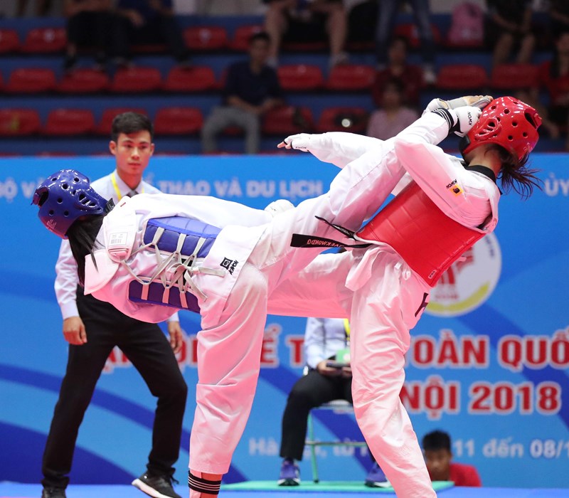 Những hình ảnh ấn tượng các trận đấu chung kết Taekwondo - Anh 2