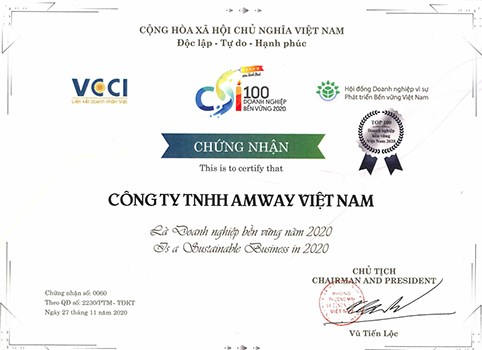 Amway Việt Nam lần thứ 5 liên tiếp thuộc top 100 doanh nghiệp phát triển bền vững - ảnh 2