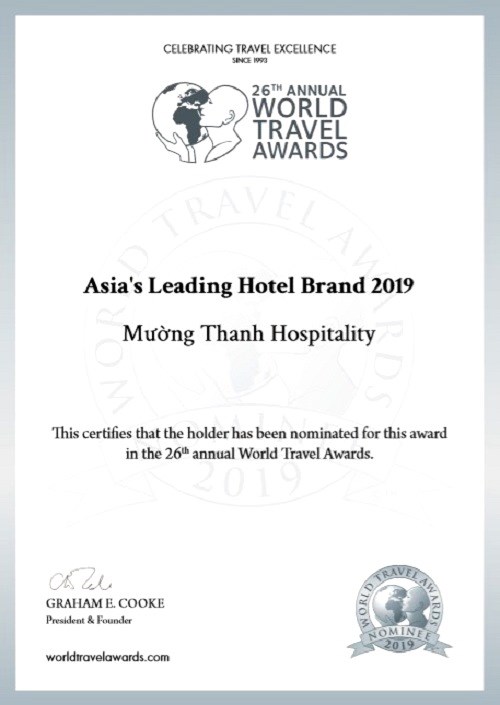 Tập đoàn Mường Thanh được đề cử là Thương hiệu khách sạn hàng đầu châu Á 2019 - ảnh 1