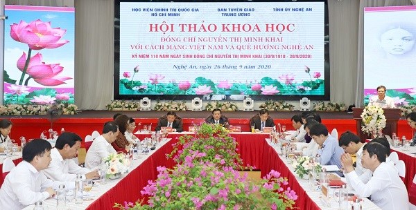 Hội thảo khoa học kỷ niệm 110 năm ngày sinh đồng chí Nguyễn Thị Minh Khai - ảnh 1