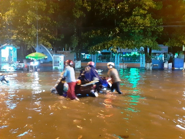 TP. Phan Rang – Tháp Chàm: Mưa lớn kéo dài, nhiều tuyến đường ngập sâu trong nước - ảnh 3
