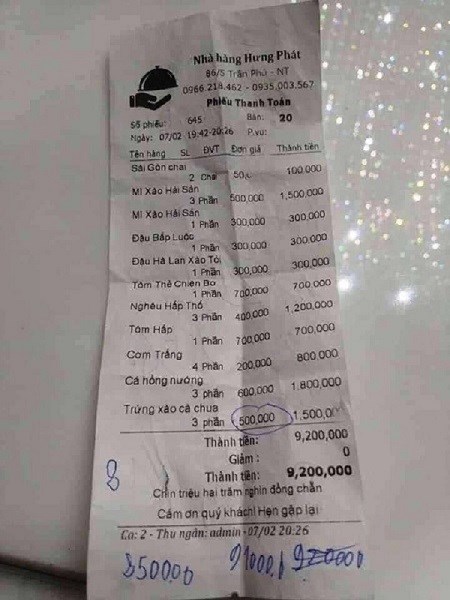 Vụ chặt chém du khách tại Nha Trang: Chủ nhà hàng Hưng Phát bị phạt 27,5 triệu đồng - ảnh 1