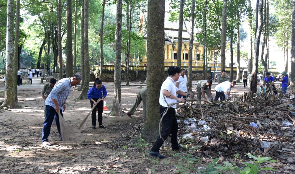 Phát động triển khai mô hình xanh-sạch-đẹp tại điểm du lịch chùa Dơi - ảnh 3