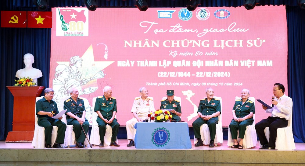 Tọa đàm giao lưu với “Nhân chứng lịch sử” nhân kỷ niệm 80 năm thành lập Quân đội Nhân dân Việt Nam - ảnh 1