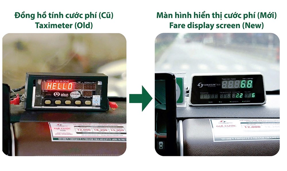 Taxi Vinasun áp dụng màn hình hiển thị cước phí và tính năng “Chốt giá“ - ảnh 1