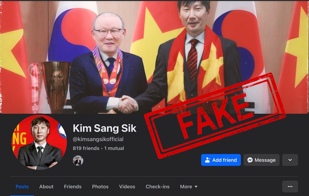 Tân HLV trưởng đội tuyển Việt Nam Kim Sang-sik bị giả mạo trên mạng xã hội - ảnh 1