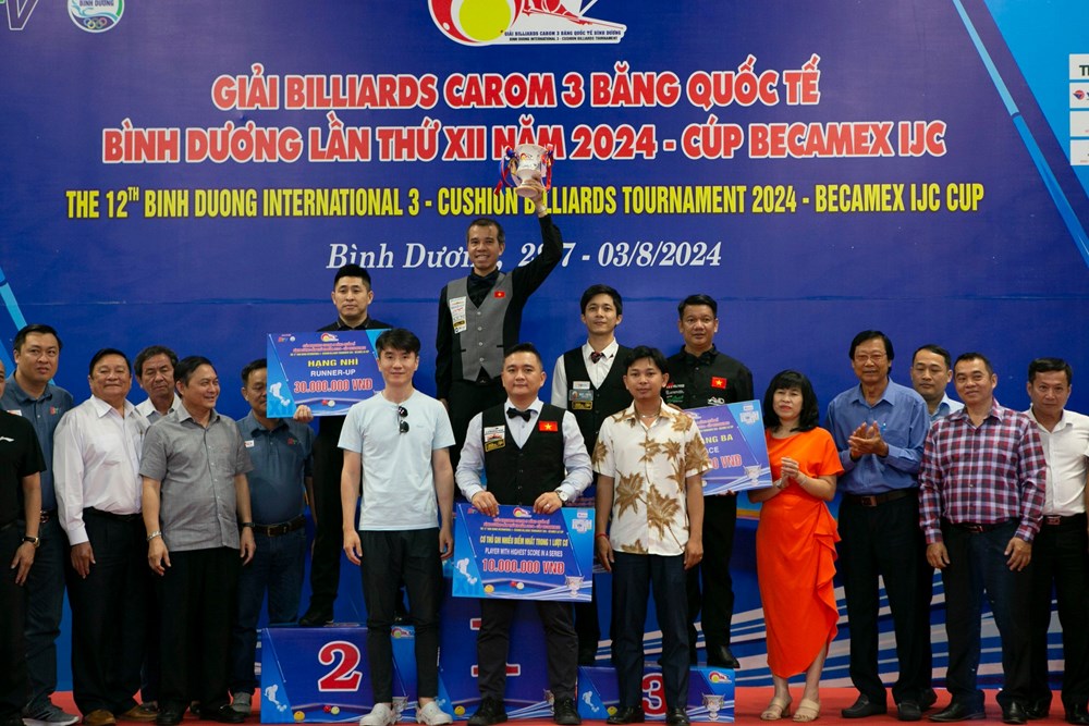 Cơ thủ số 2 thế giới vô địch Giải Billiards Carom 3 băng Quốc tế Bình Dương 2024 - ảnh 3