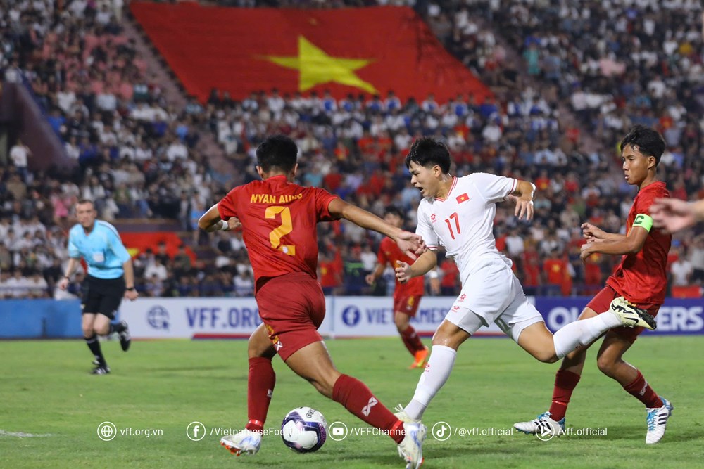  U17 Việt Nam giành chiến thắng đầu tiên tại Vòng loại U17 châu Á 2025 - ảnh 1