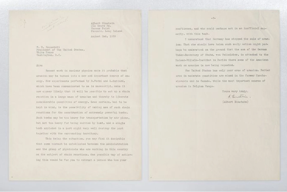 Bức thư của nhà bác học Einstein về bom nguyên tử được định giá 4-6 triệu USD - ảnh 2
