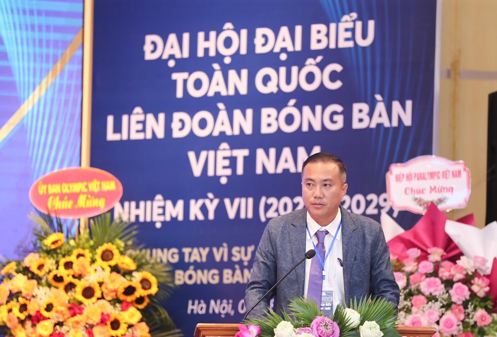 Ông Nguyễn Xuân Vũ tái đắc cử Chủ tịch Liên đoàn Bóng bàn Việt Nam  - ảnh 3
